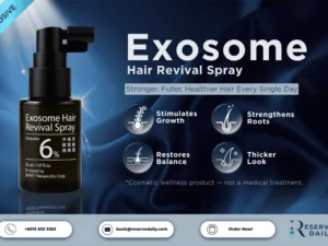 Exosome hair spray Malaysia for follicle restoration and hair regrowth