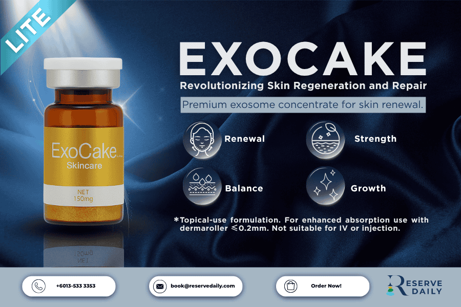 ExoCake lite Premium exosome concentrate for skin renewal.