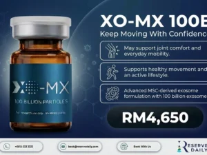 XOVIVE XO-MX 100B exosome concentrate vial, doctor-led knee and joint wellness Malaysia