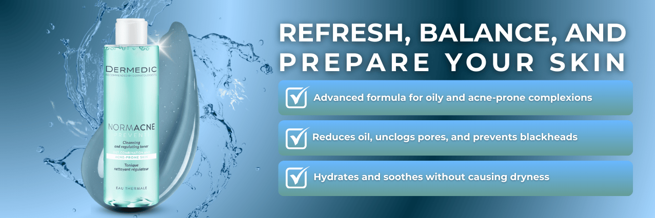 NORMACNE Cleansing and regulating toner banner