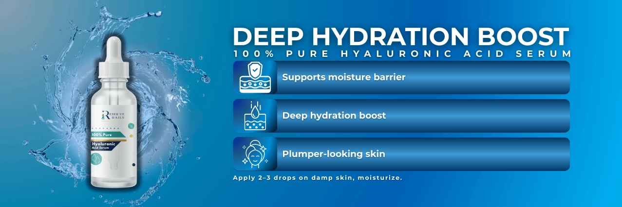 Pure Hyaluronic Acid Serum deep hydration boost for plumper dewier skin Malaysia