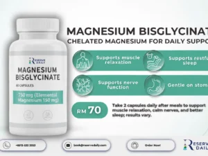 Magnesium Bisglycinate 750mg – 60 Capsules