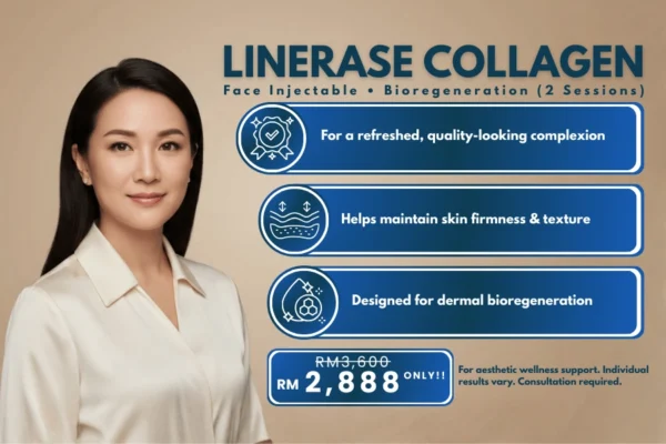 Linerase Collagen (Face Injectable)  2 Sessions