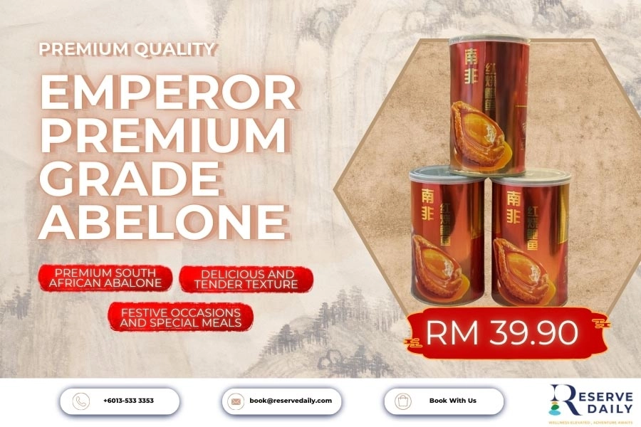 Emperor Premium Grade South Africa Braised Abalone canned Malaysia ReserveDaily