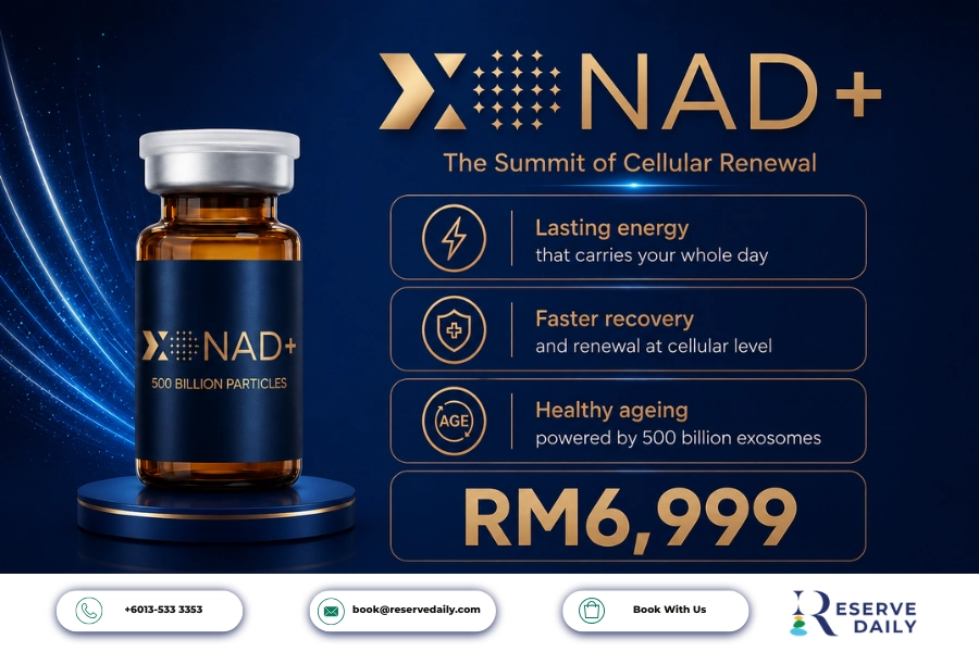 XO-NAD Exosome Treatment Malaysia XOVIVE XO-NAD exosome concentrate vial, 500 billion particles with NAD+, Malaysia