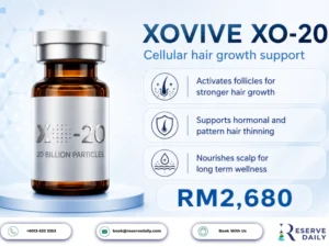 XOVIVE XO-20 exosome hair treatment Malaysia 20B scalp concentrate vials
