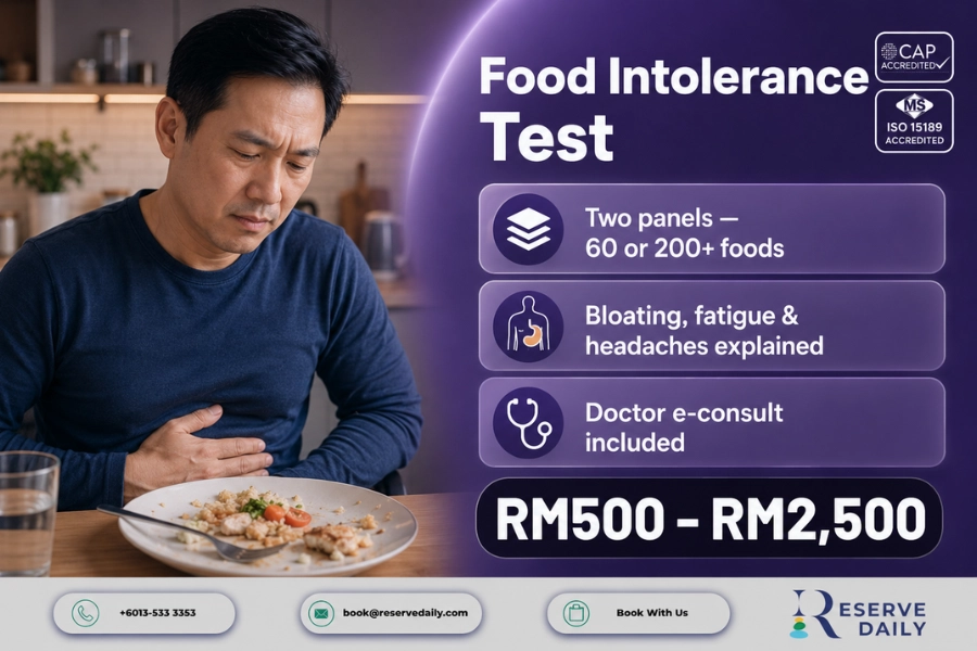 Food intolerance test Malaysia IgG blood test ReserveDaily