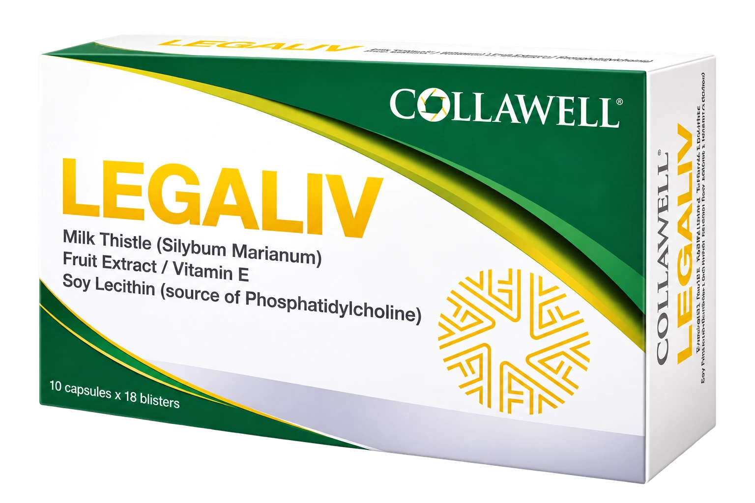 Collawell Legaliv milk thistle 175mg capsules with 80% silymarin