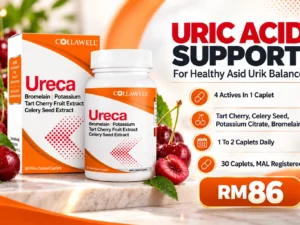 Collawell Ureca uric acid support formula, 30 film-coated