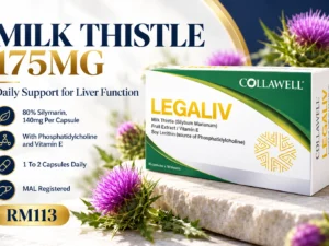 Collawell Legaliv milk thistle 175mg capsules with 80% silymarin