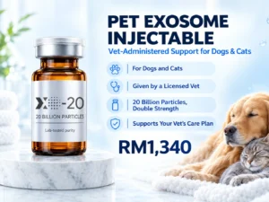 XOVIVE XO-20 pet exosome 20 billion vials for dogs and cats, vet administered, RM1,340
